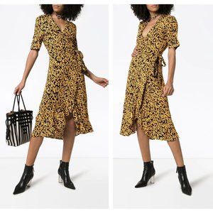 GANNI Goldstone Ruffle Wrap Dress {SS19}